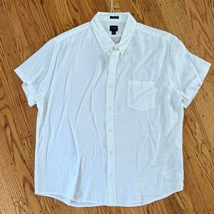J Crew Classic White Button-Down Shirt XXL